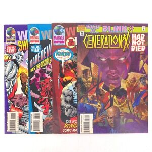4 Vintage 90s Marvel What If Comics Superhero‎ Fantastic 4 Daredevil Dr Strange